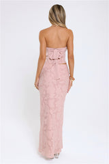 Warm As Honey Maxi Skirt Pink