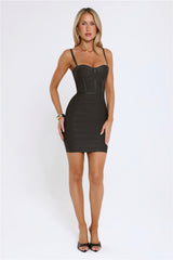 Iconic Edge Bandage Midi Dress Black