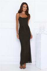 Dreamy Whisper Maxi Dress Black