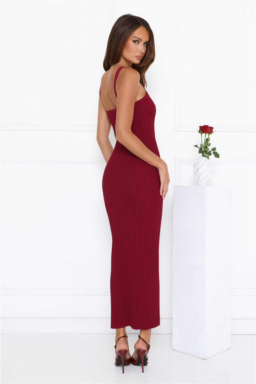 One More Song Maxi Dress Wine