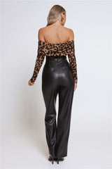Let's Talk Style Faux Leather Pants Black