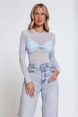 Self Love Club Long Sleeve Bodysuit Blue