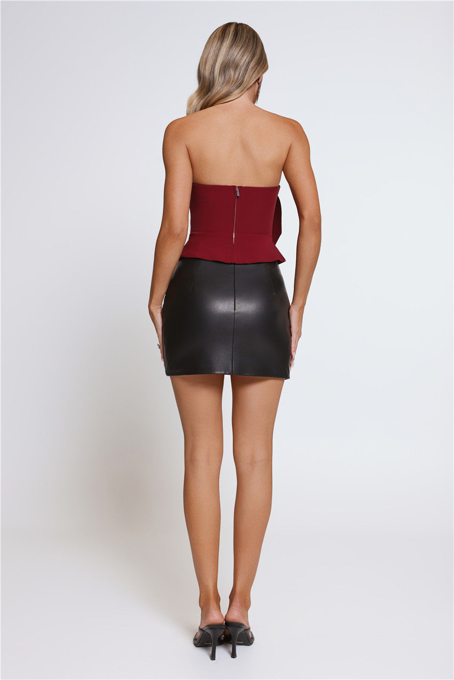 Rosé Dreamers Strapless Top Wine