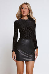 Tiger Energy Long Sleeve Bodysuit Black