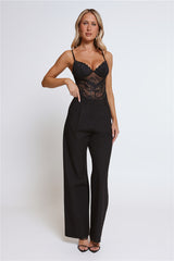 The Forever Fit Lace Bodysuit Black