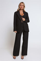 Stylish Structure Tailored Pants Black