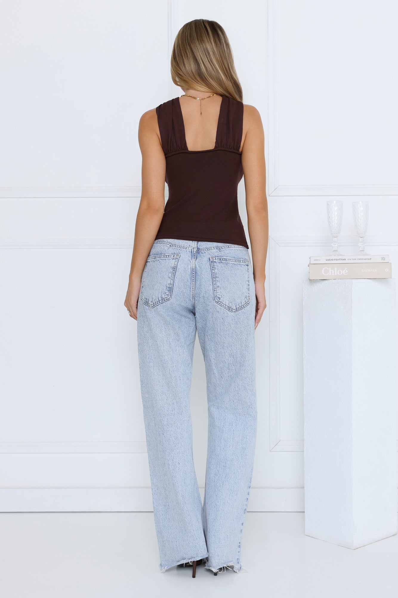 Sleek Temptation Top Brown