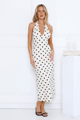 Spotlight Babe Halter Maxi Dress Beige