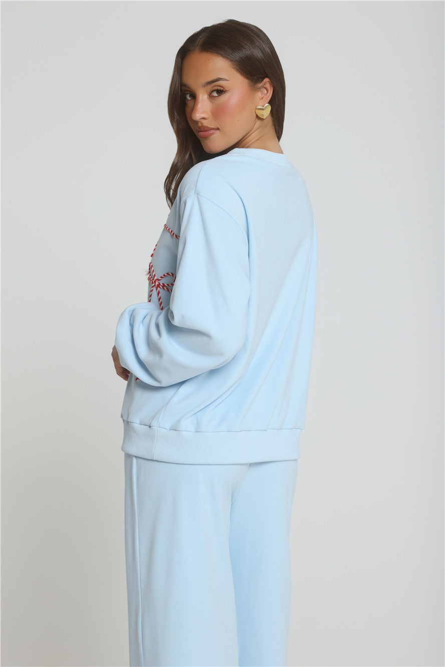 Candy Cane Dreams Sweater Blue