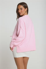 Holiday Whisper Knit Sweater Pink