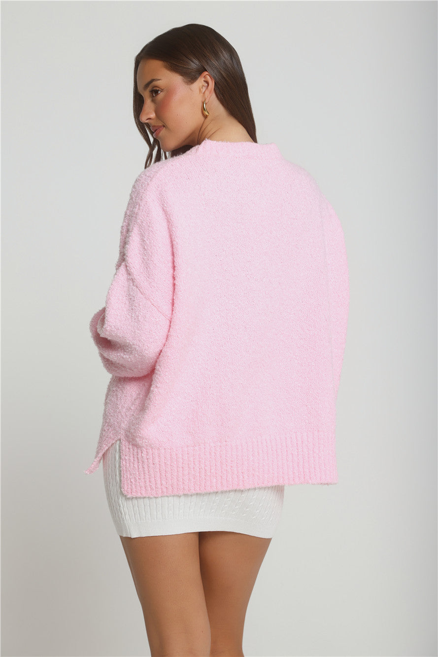 Holiday Whisper Knit Sweater Pink