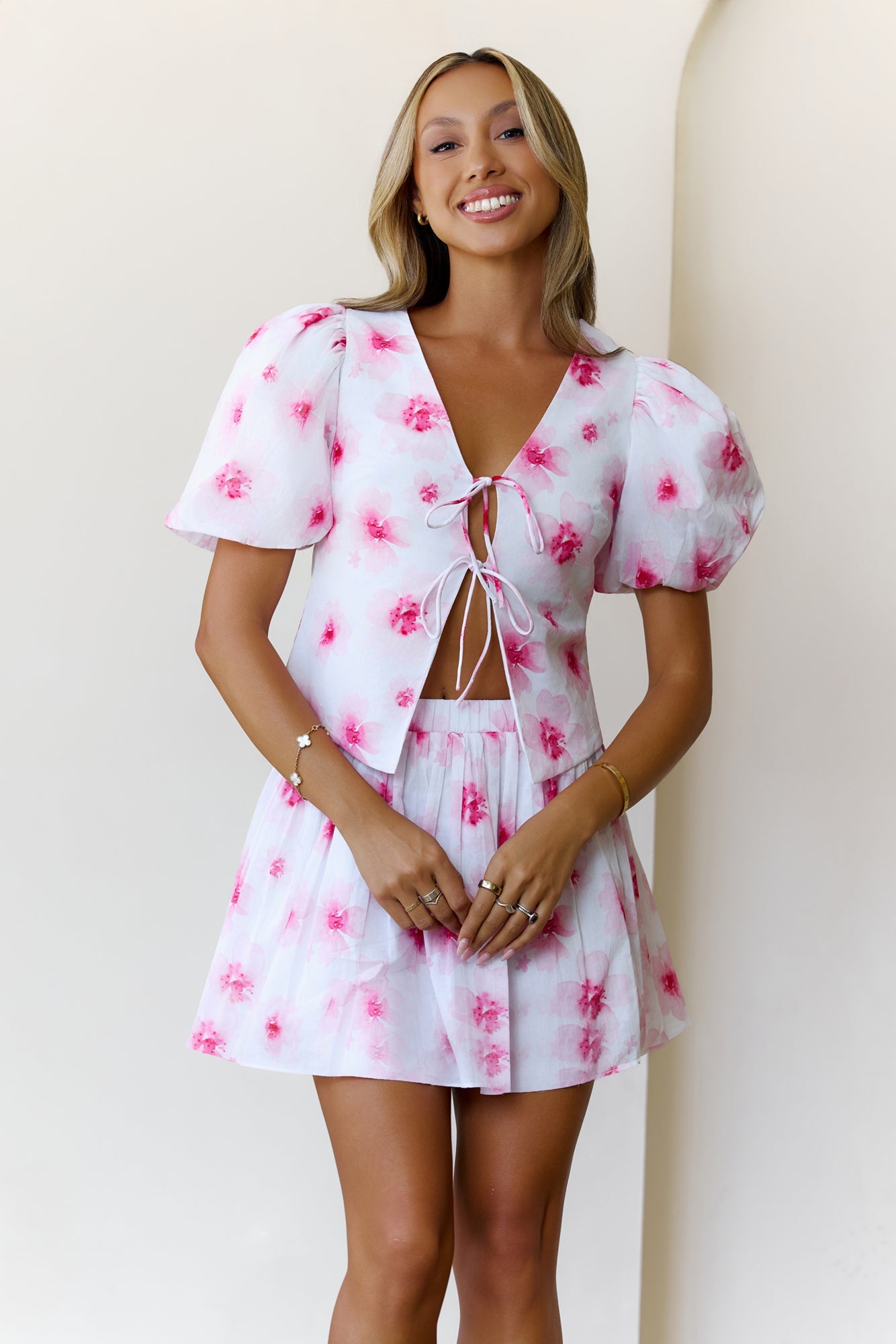 Seabreeze Meadow Skirt Pink