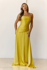 Sugar Cubes Strapless Maxi Dress Lime