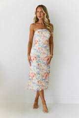Magic Muse Strapless Mini Dress Peach