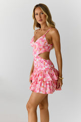Flirty Summer Mini Dress Pink