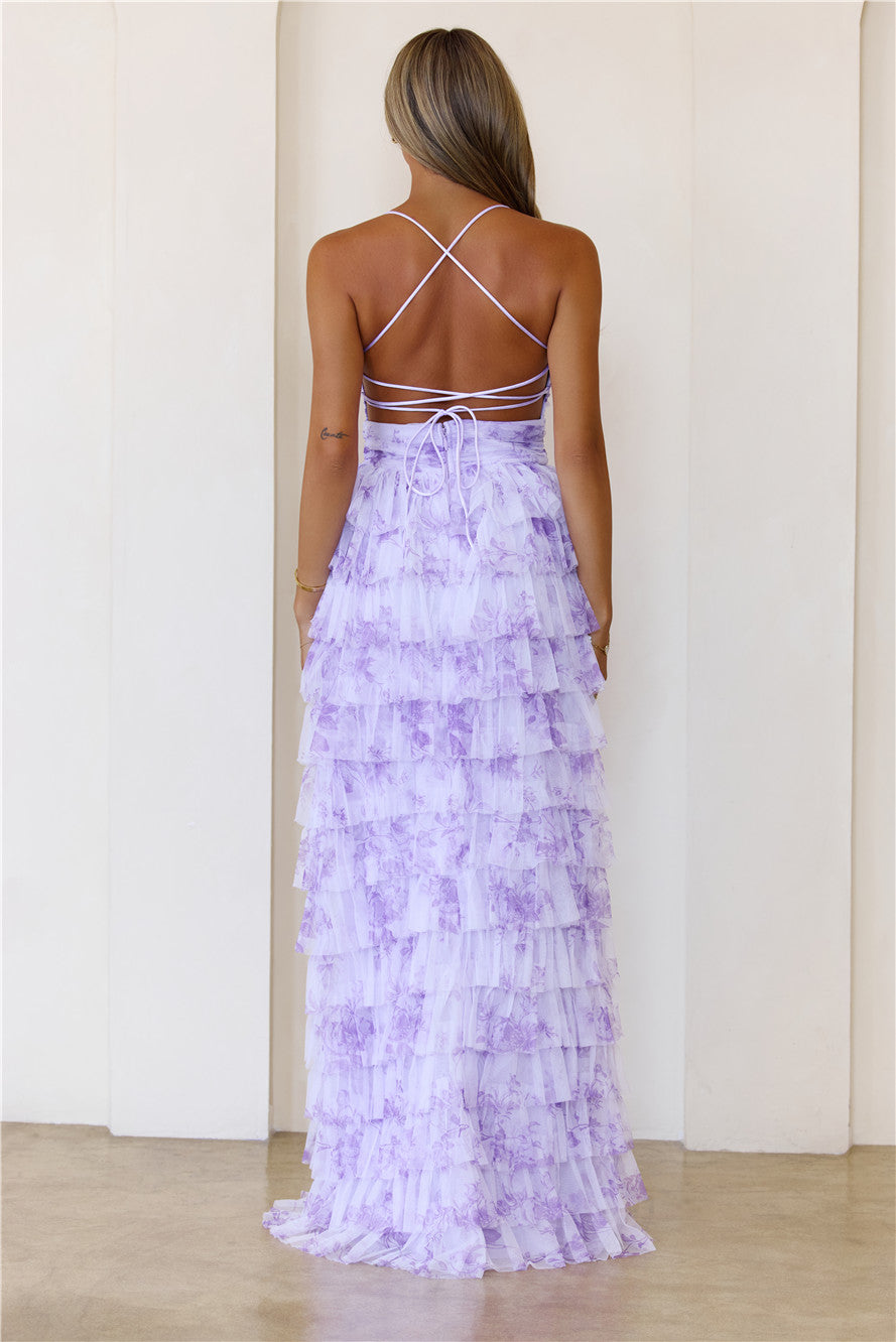 Elegant Whisper Maxi Dress Lilac