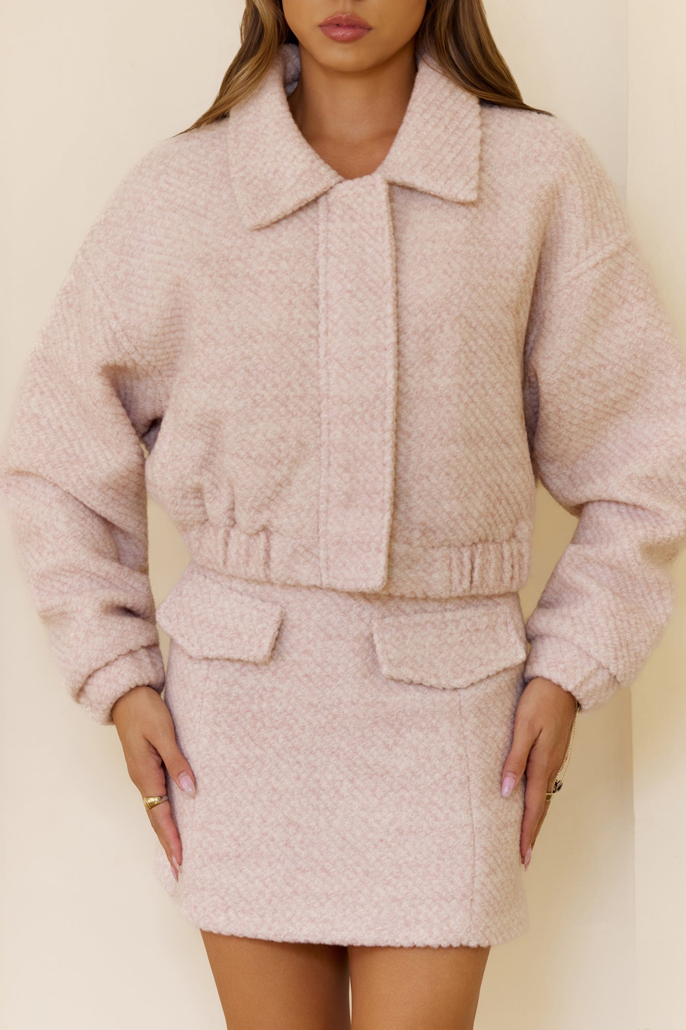 Snowy Starlet Jacket Blush