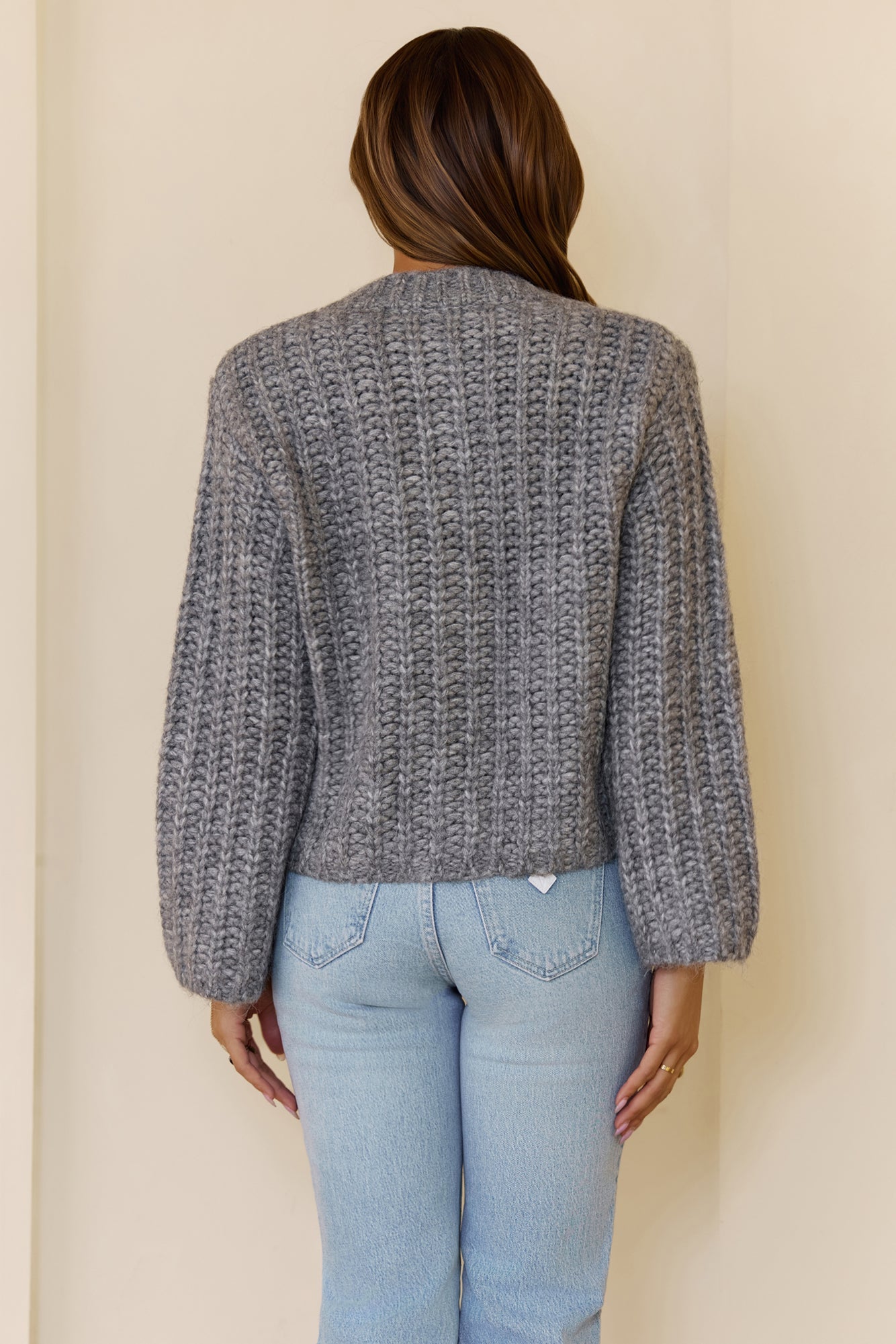 Snowflake Hour Knit Cardigan Grey