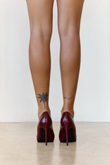 Noir Heels Wine Leather