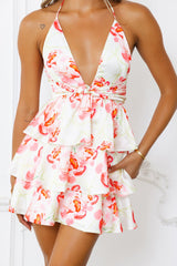 Orchid Bloom Halter Mini Dress Print
