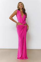 Radiant Beauty Maxi Dress Fuchsia