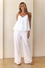 Rooftop Oasis Embroidered Cami Top White