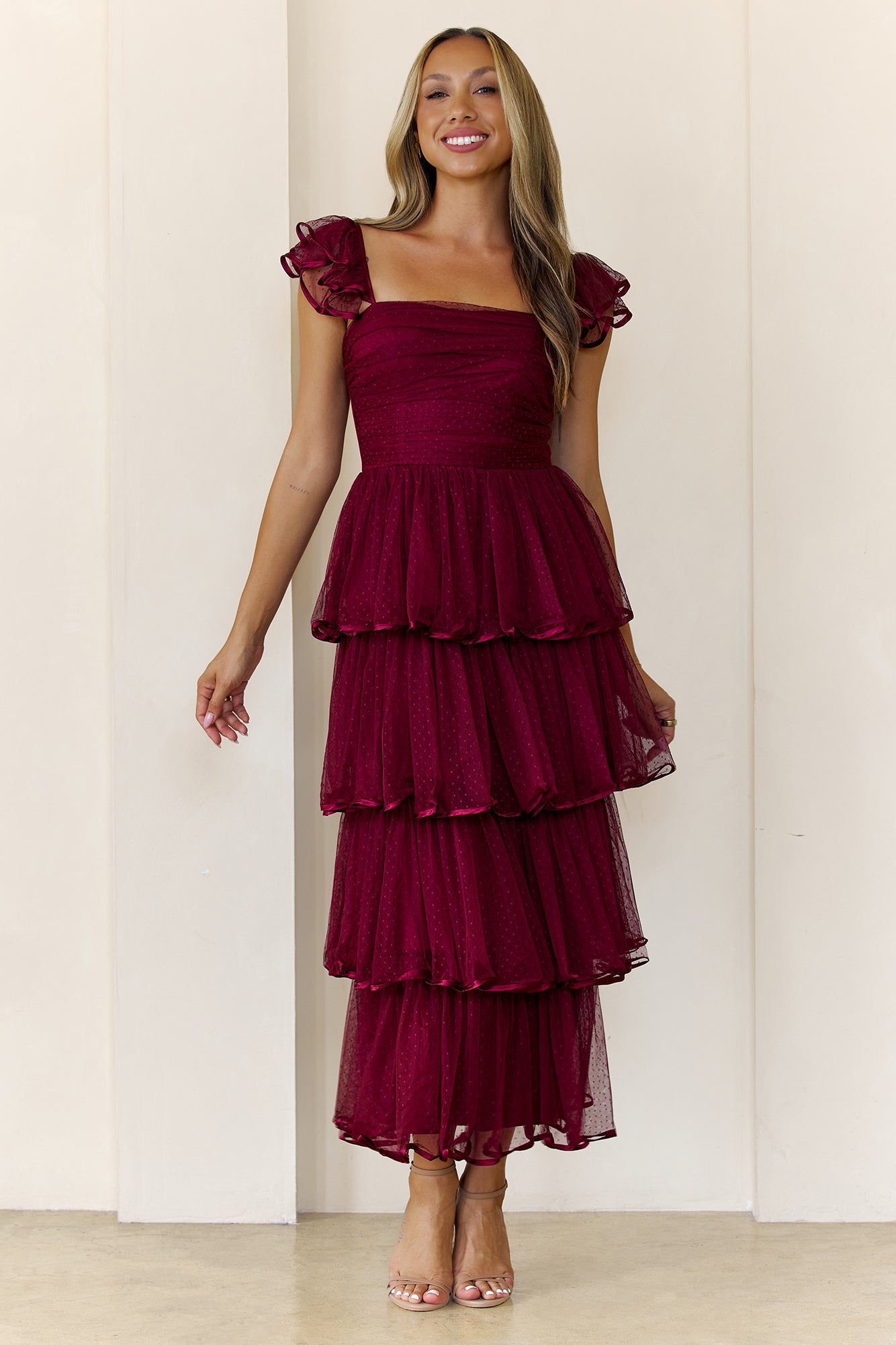 Noir Soirée Maxi Dress Wine