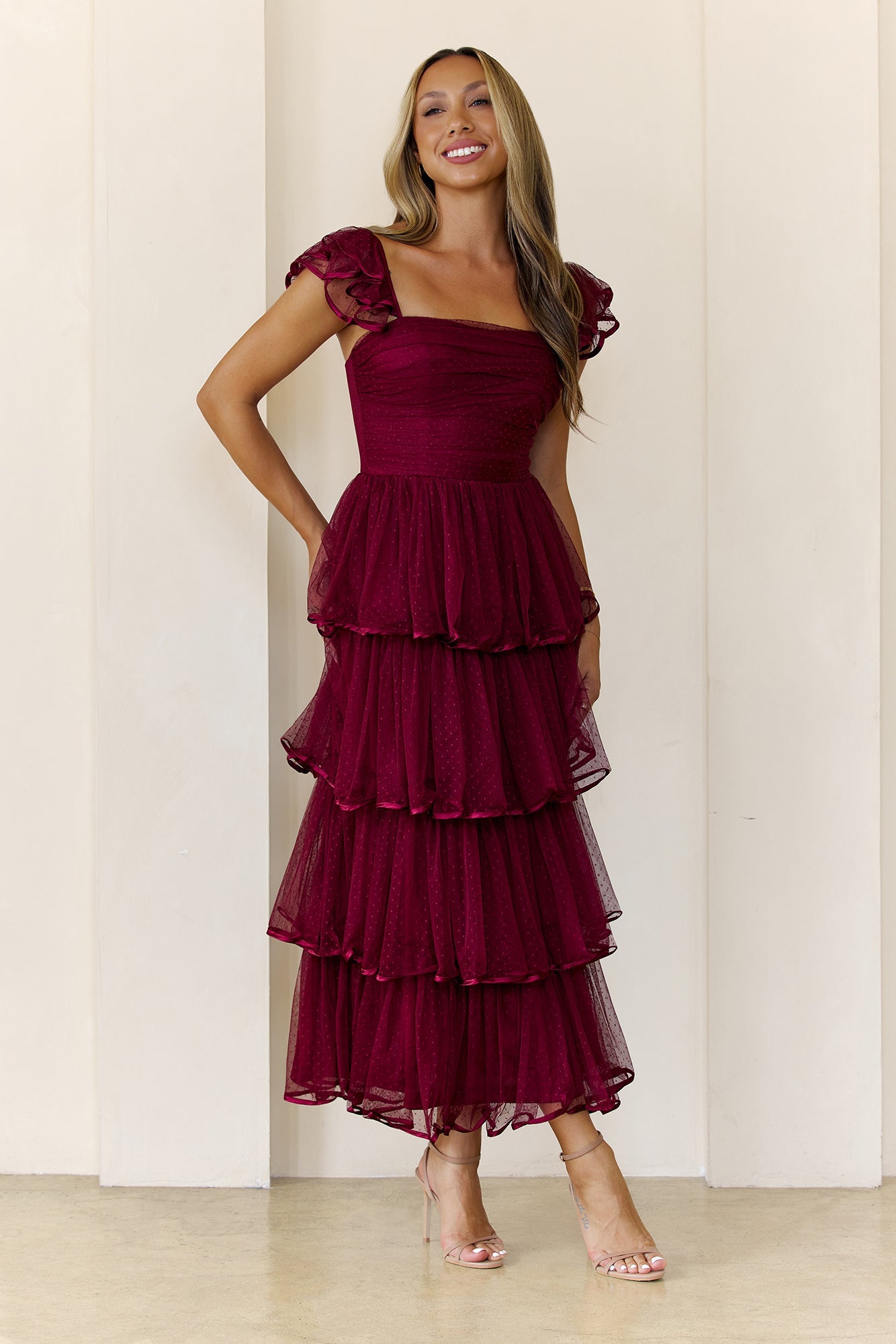Noir Soirée Maxi Dress Wine