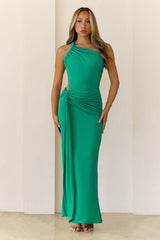 Grandeur Nights One Shoulder Maxi Dress Green