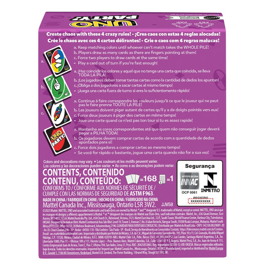 UNO Juego de Cartas Party Renovado