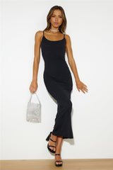 Love To Like Midi Dress Black