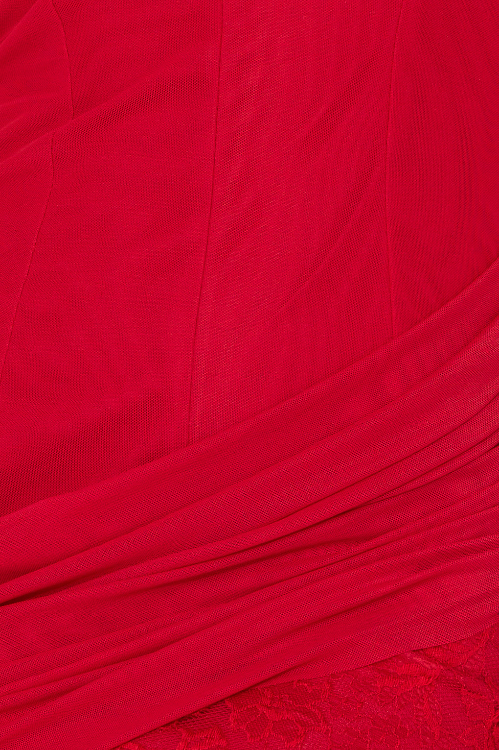 Lovers Time Mesh Strapless Mini Dress Red