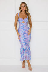 Missy Mesh Maxi Dress Lilac