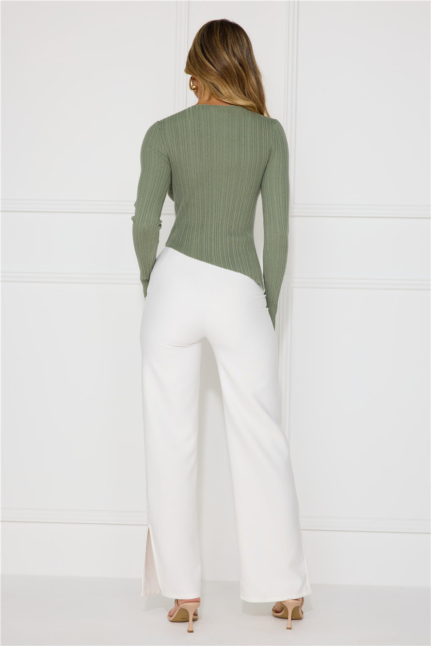 Off To Work Long Sleeve Top Khaki