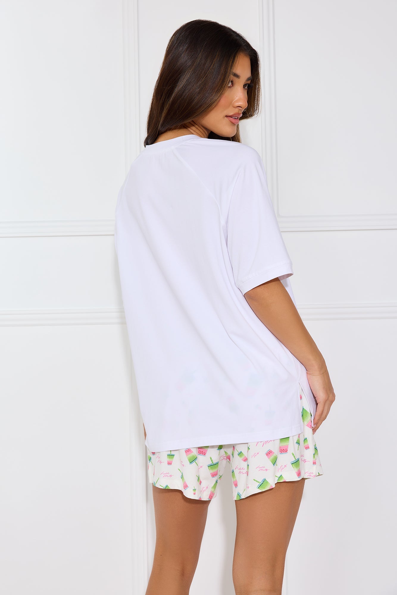 Matcha Mornings Pyjama Tee White