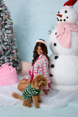 Santa's Helper Pajama Set Pink