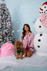 Santa's Helper Pajama Set Pink