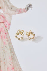 Pearl Wreath Earrings Gold