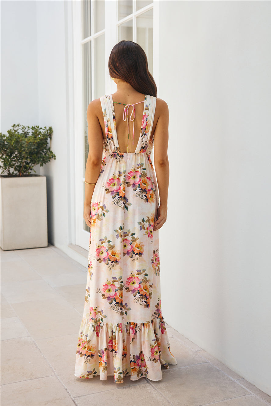 Wildflower Wonders Maxi Dress Orange