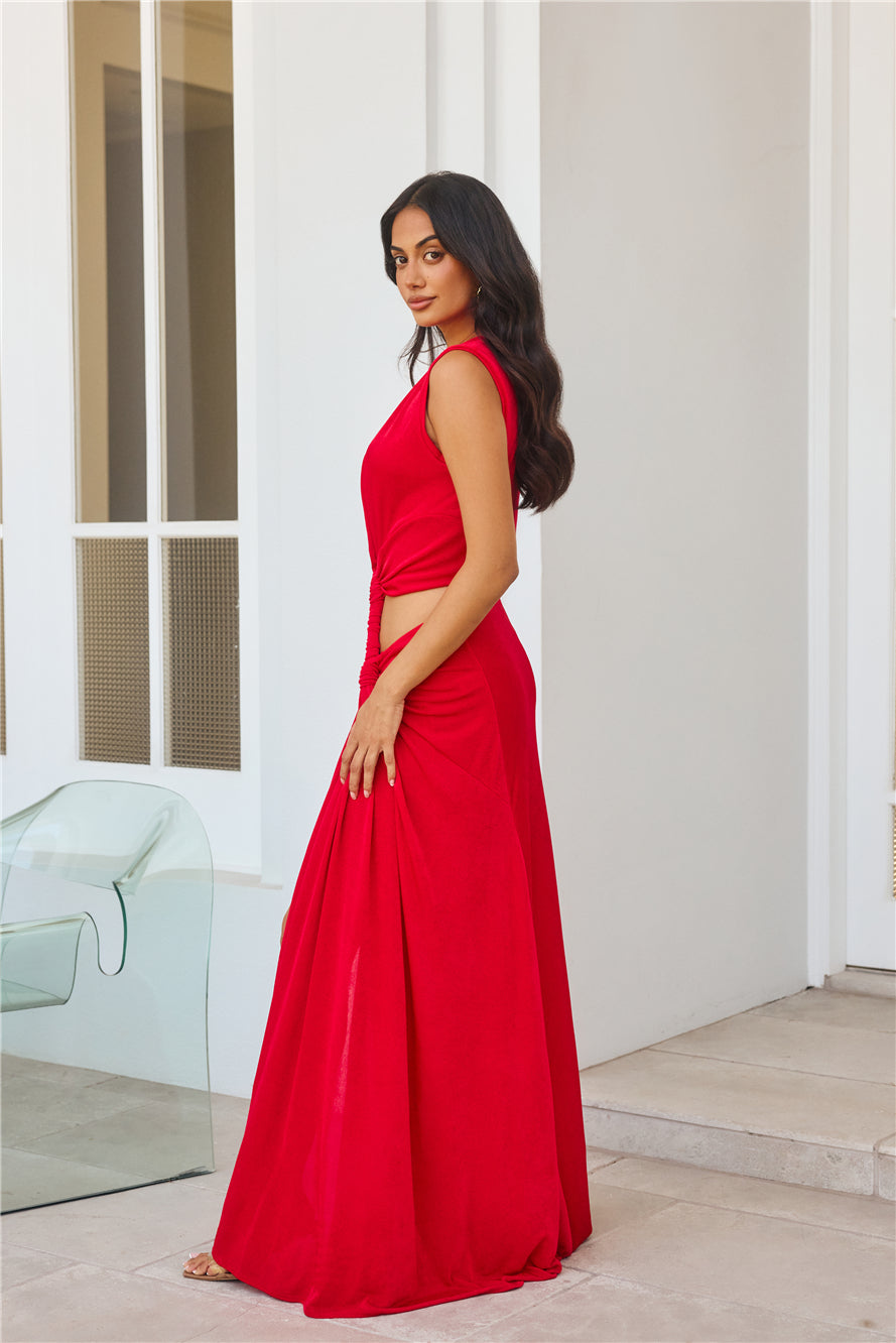 Radiant Beauty Maxi Dress Red