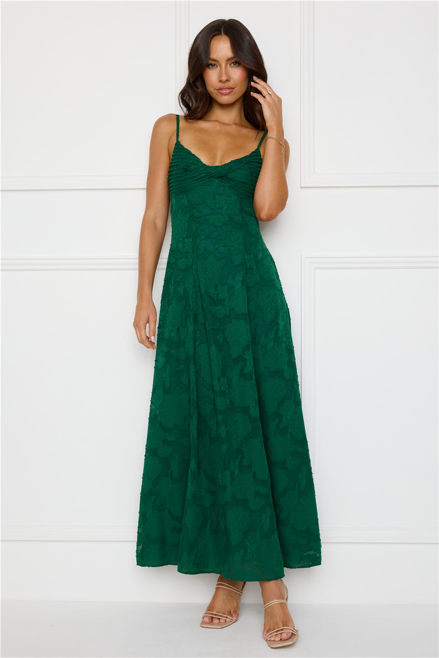 Pine Blossom Maxi Dress Green