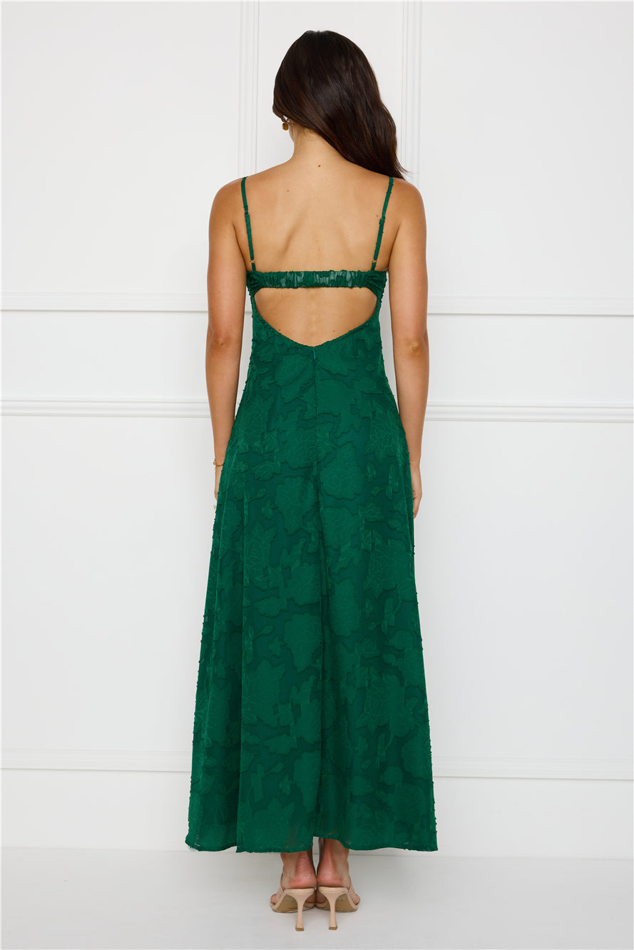 Pine Blossom Maxi Dress Green