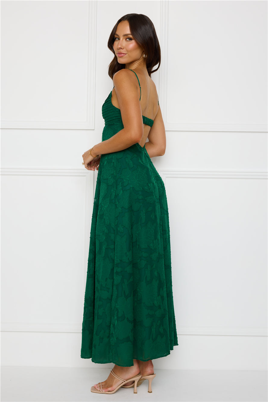 Pine Blossom Maxi Dress Green