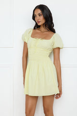 Soft Daylight Mini Dress Yellow