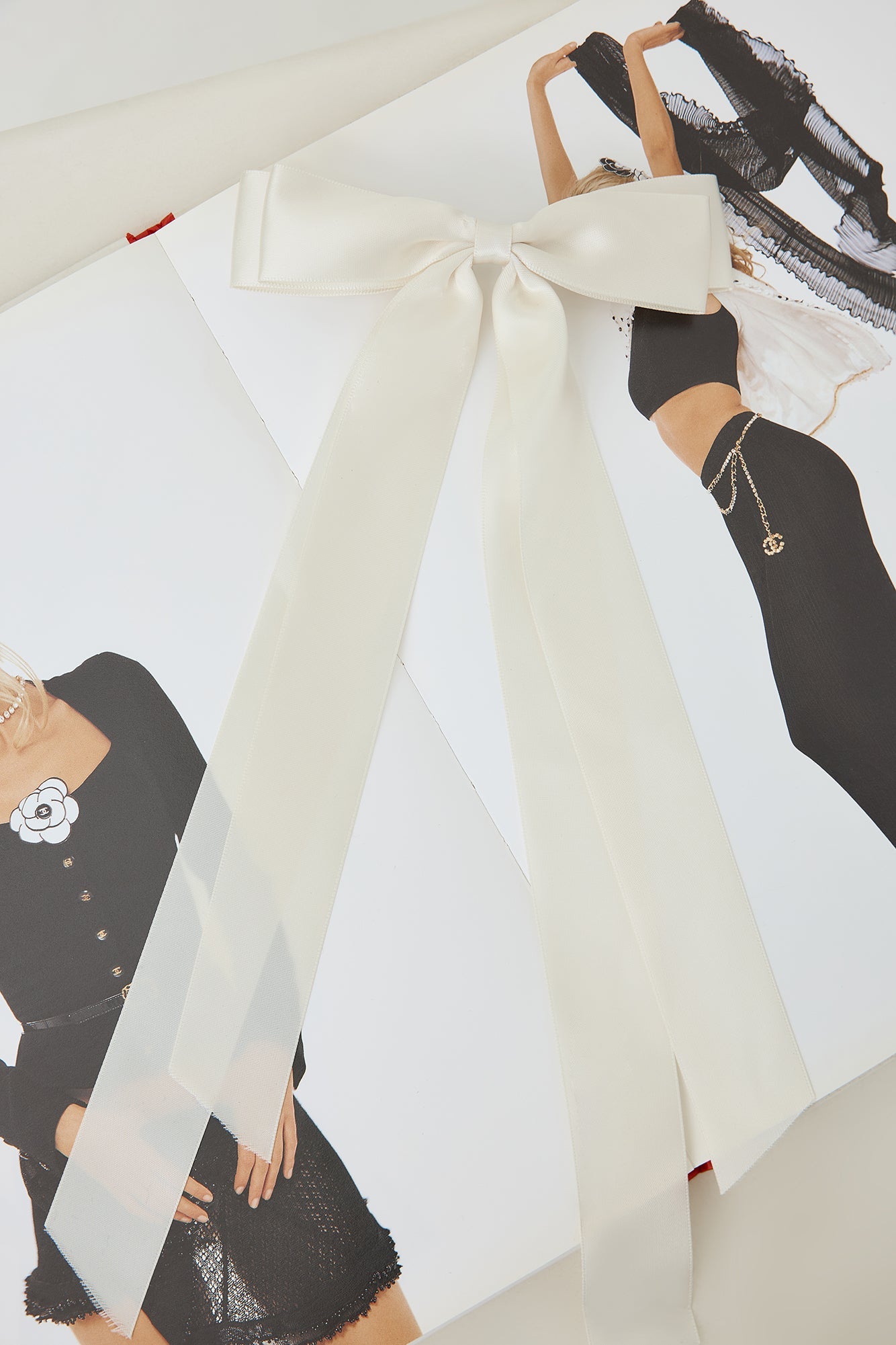 Whimsy Bow Hair Clip Cream