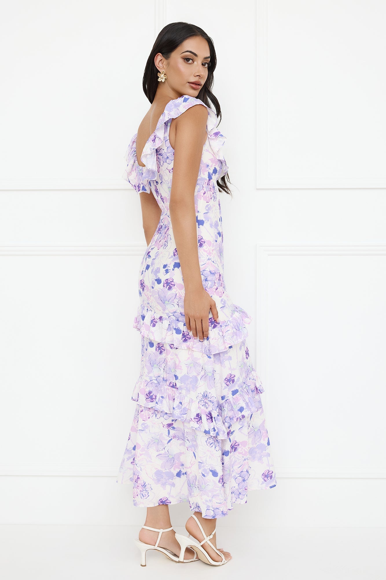 Midnight Magnolia Maxi Dress Purple