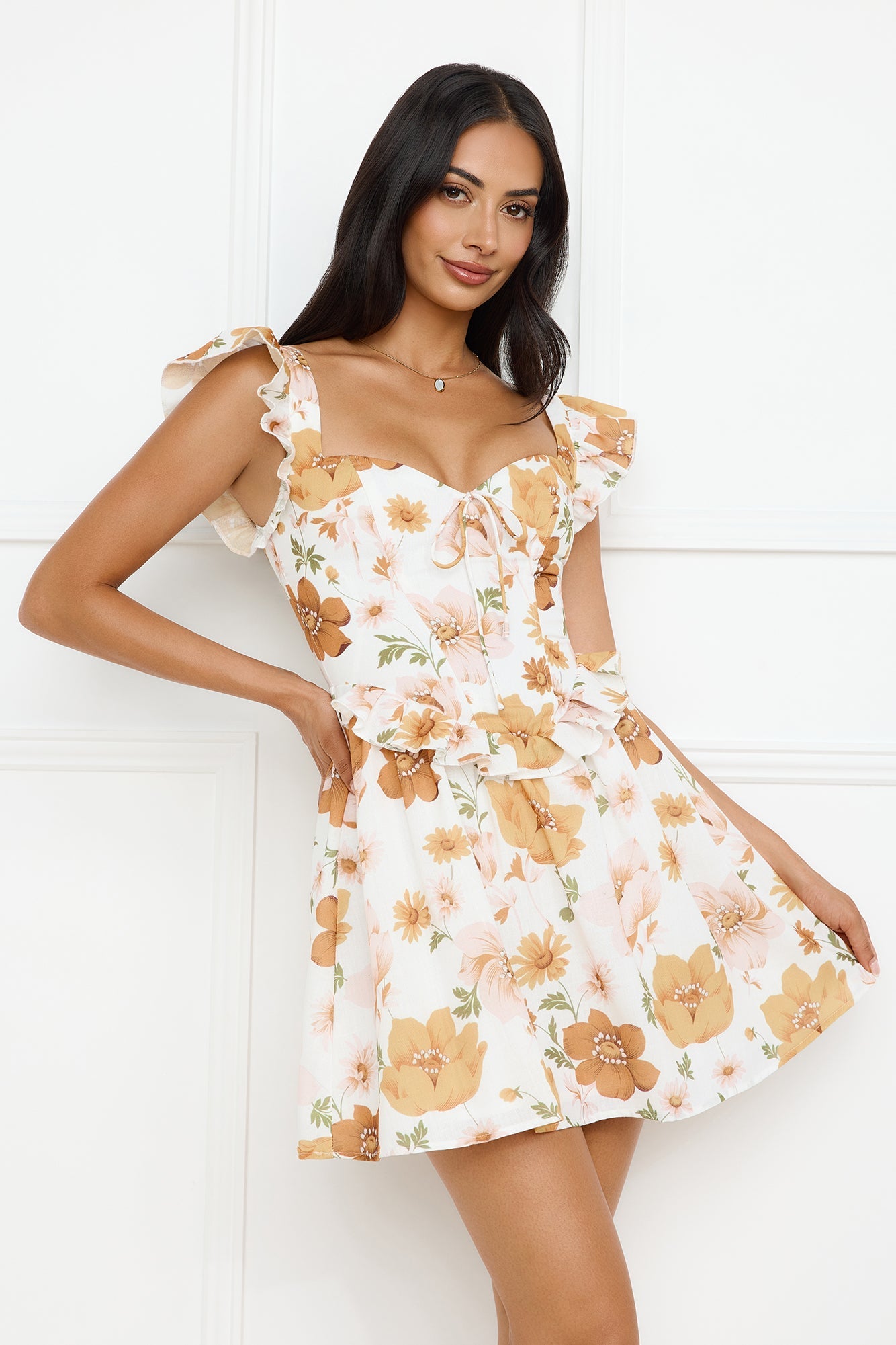 Orchid Allure Mini Dress Orange
