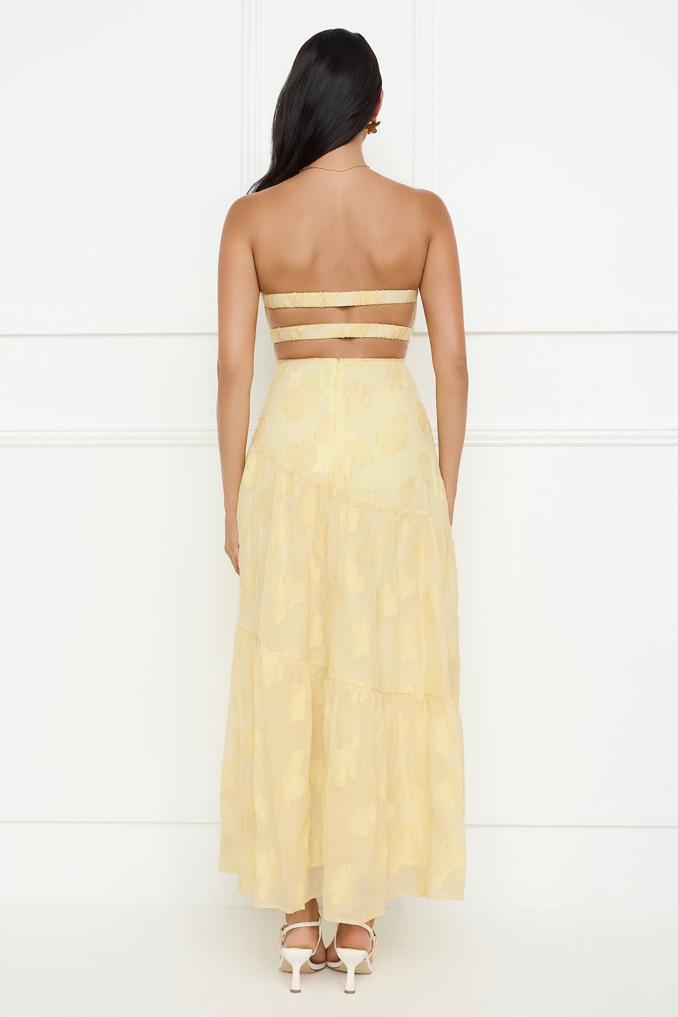 Like Giselle Strapless Maxi Dress Yellow