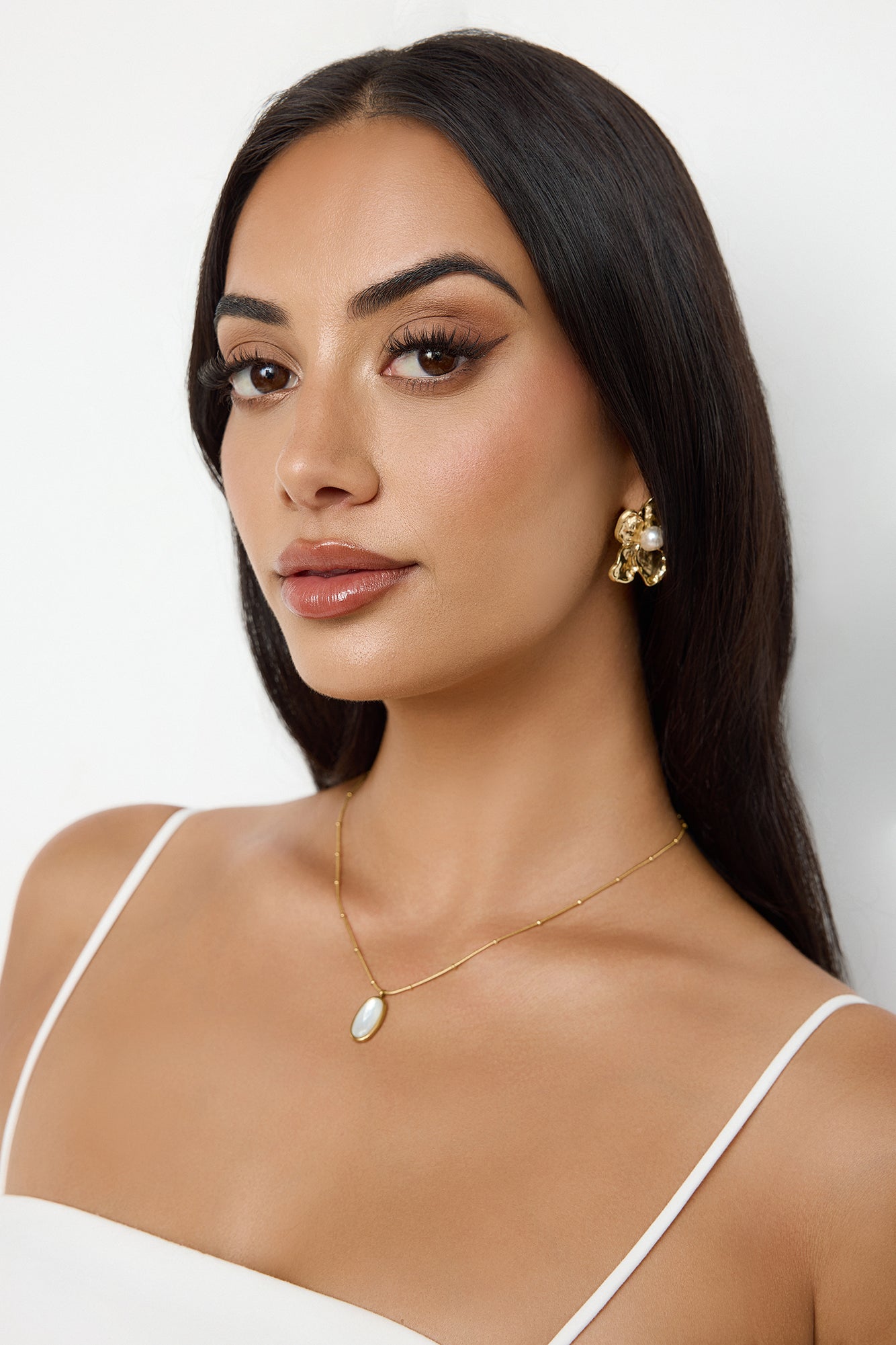 Opal Necklace Gold