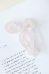 Ribbon Bows Claw Clip Purple